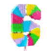Picture of PINATA DIGIT 6 PASTEL 50X35X7.5CM